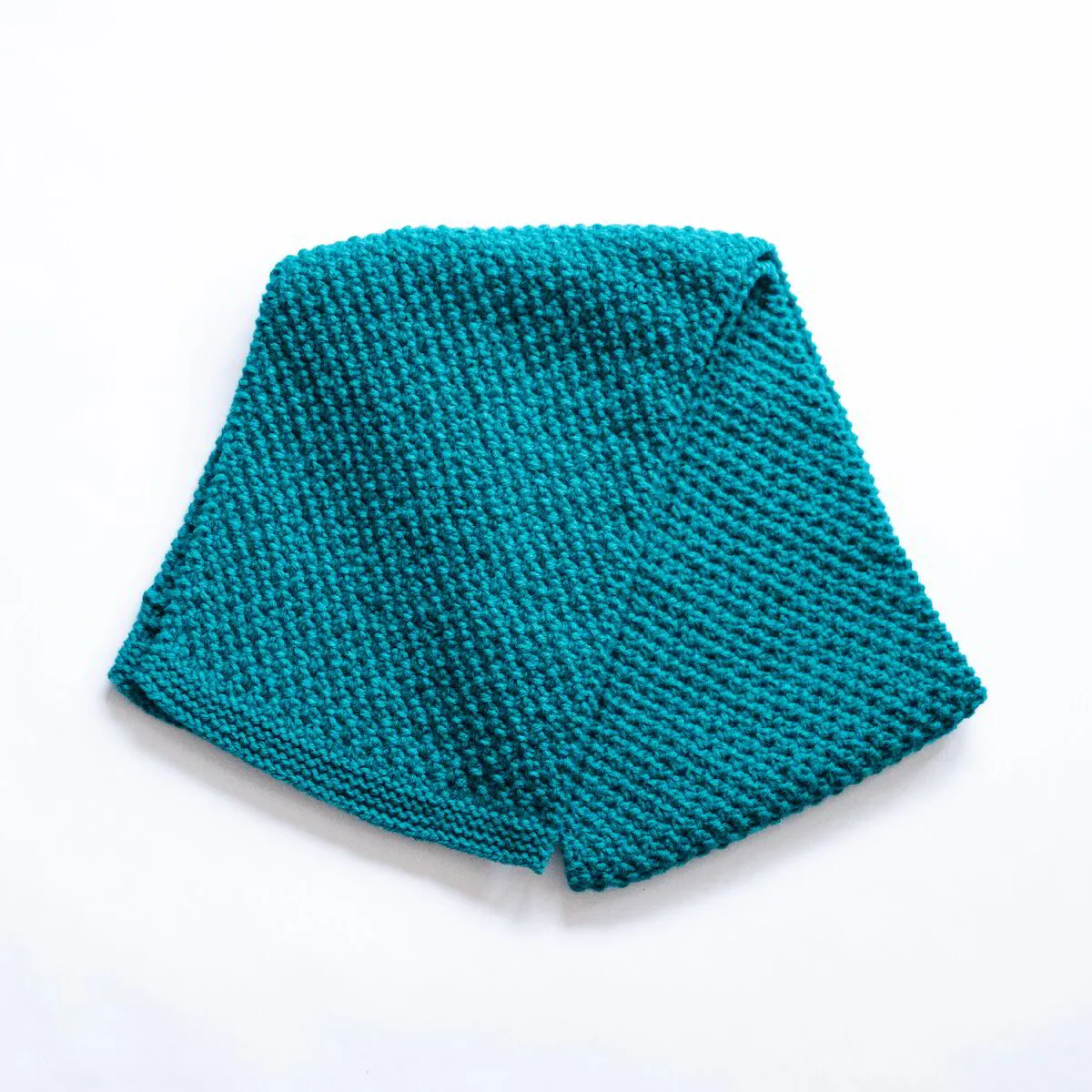 Вълнен класически шал в синьо-зелено