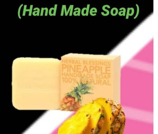 Hand Made pineapple Soap 100%