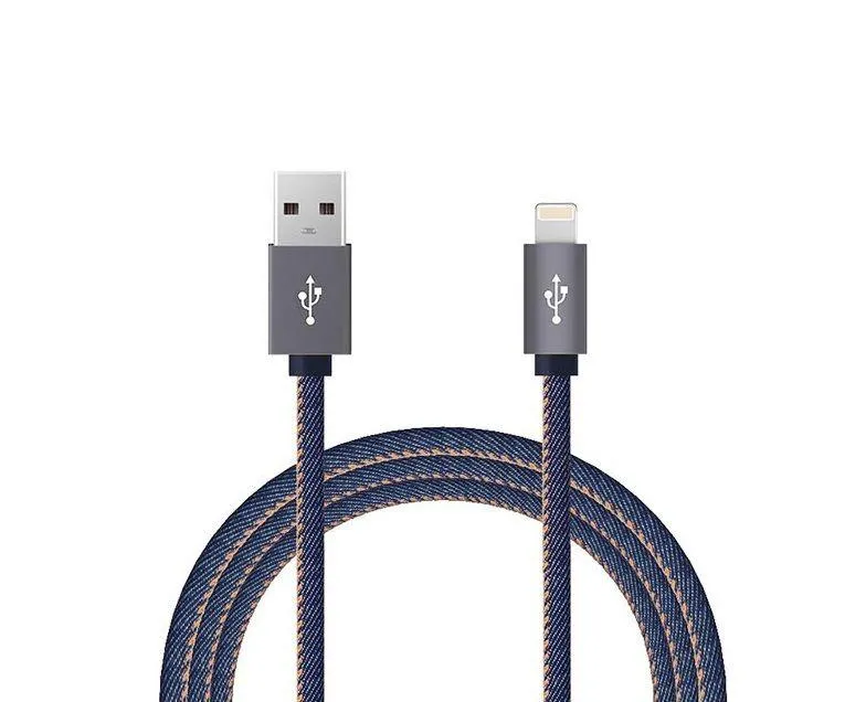 Jean fabric 2.1A Data Fast charge Sync USB Cable