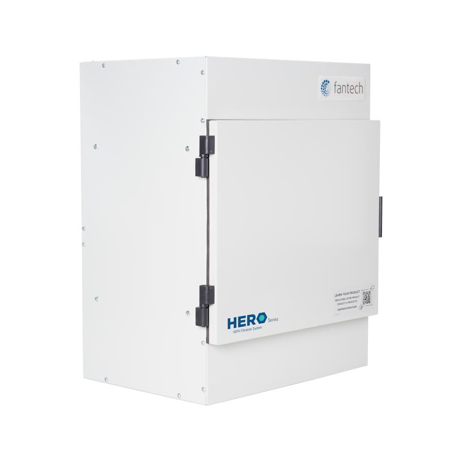 Fantech HERO HS300 HEPA System 200 300 cfm fan powered system collar duct mounted