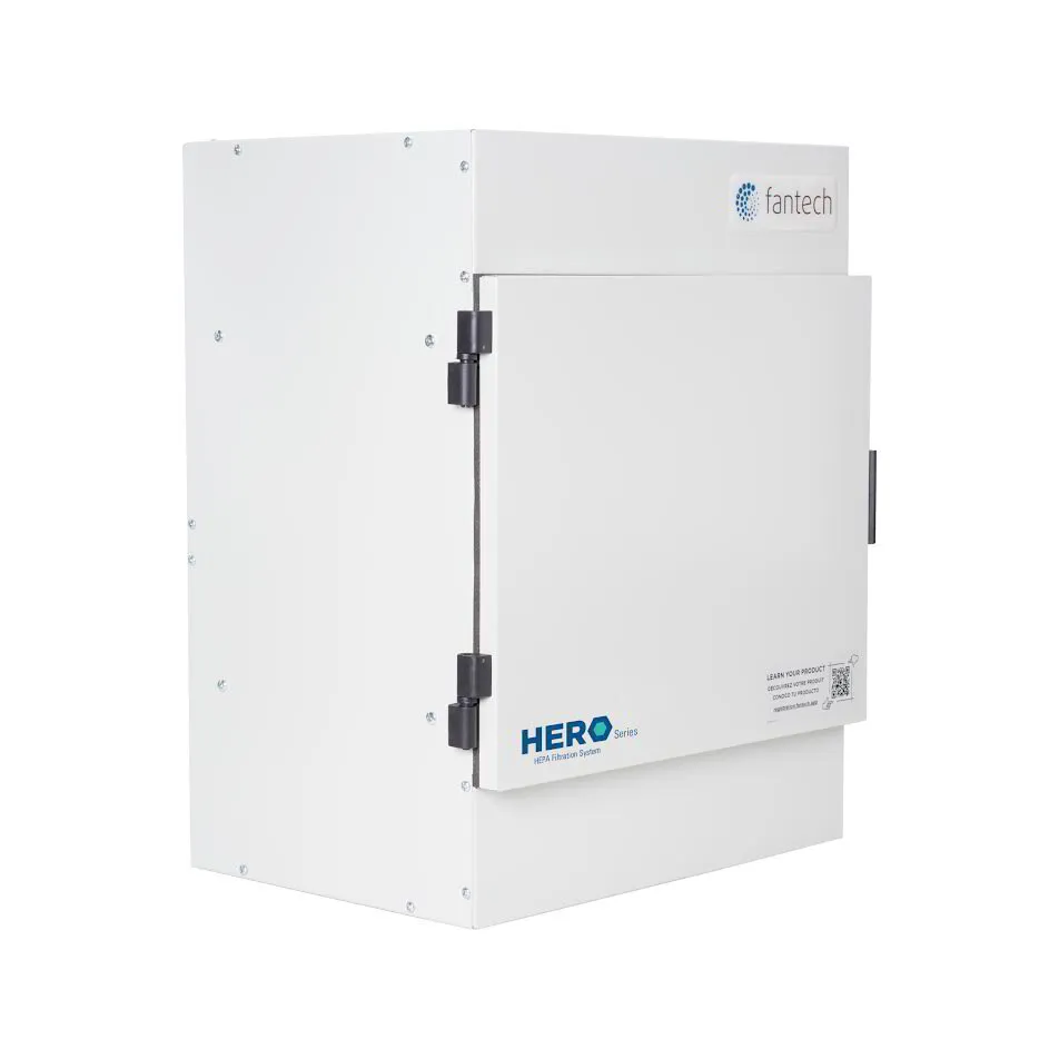 Fantech HERO® HS300 HEPA System - 200/300 cfm fan powered system, collar/duct mounted