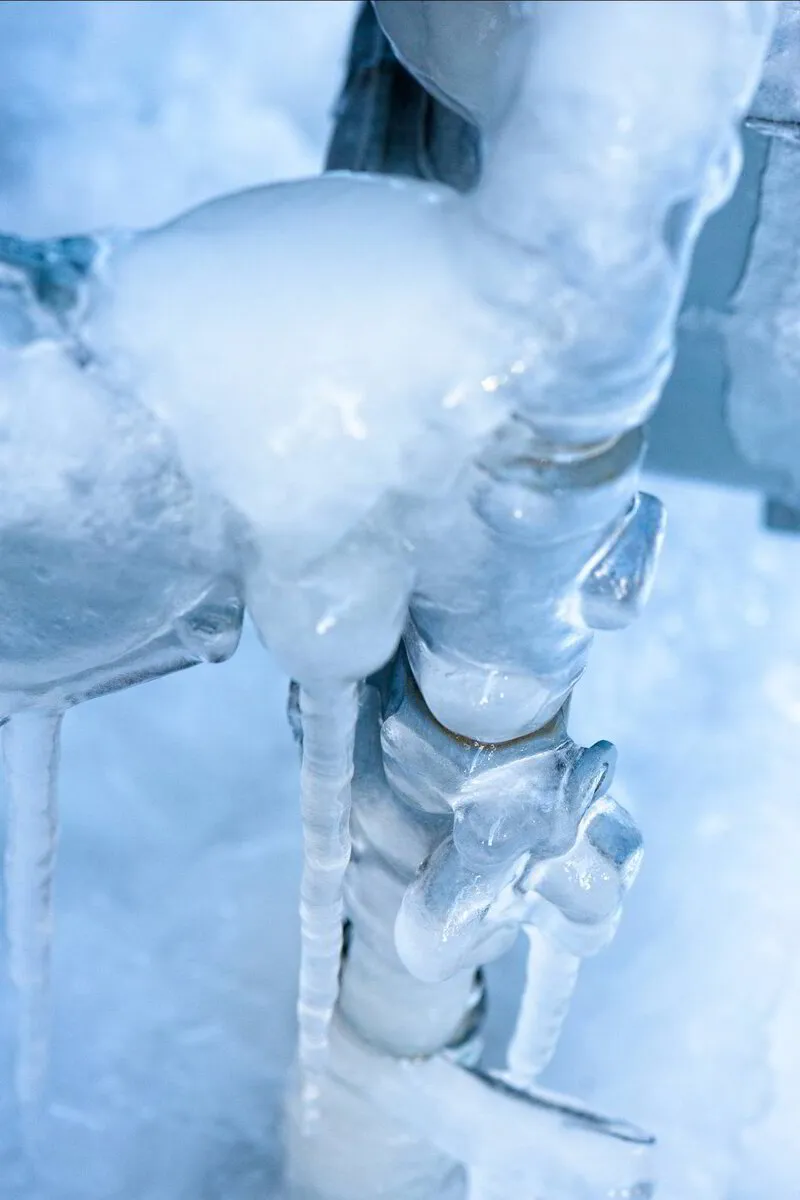 frozen outdoor pipes