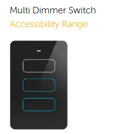 Senoa Accessibility Multi Dimmer Switch Glass Front