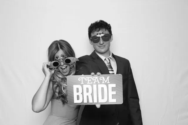 black and white glam photo booth