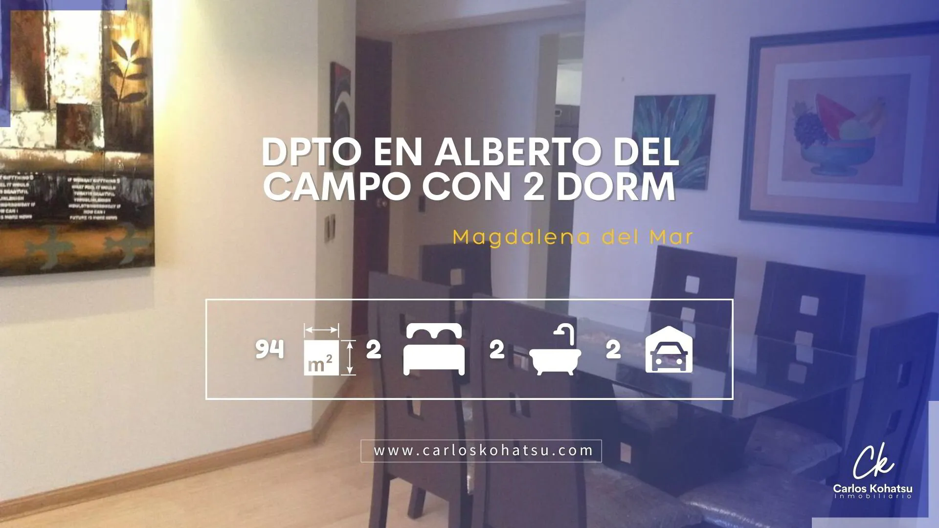 SE ALQUILA | Departamento en Magdalena de 94m² con 2 dormitorios