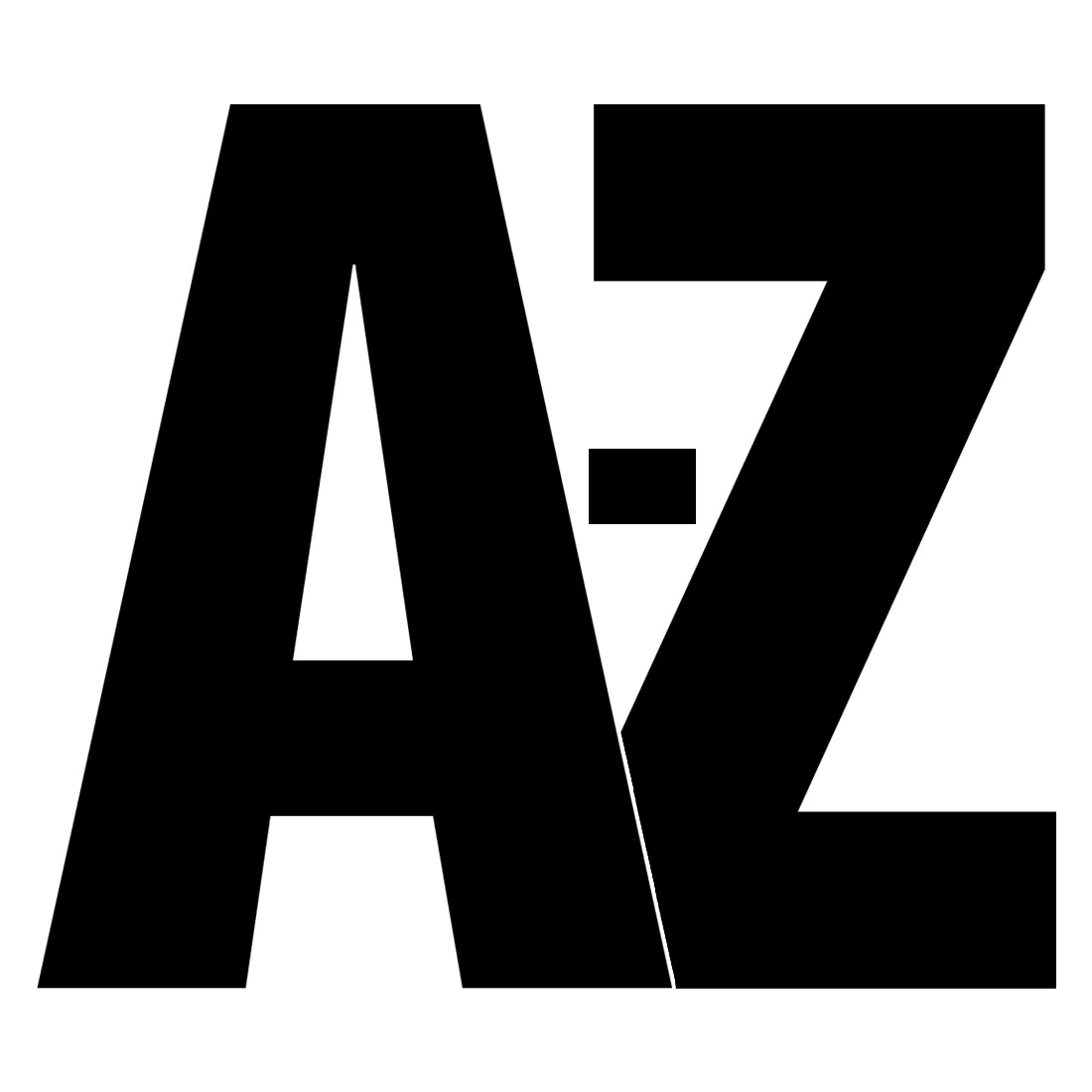 Big letter templates - A - Z