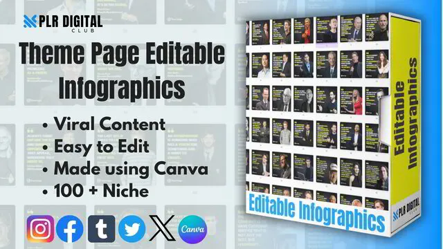 Best Editable Infographics to resell online plr digital club 