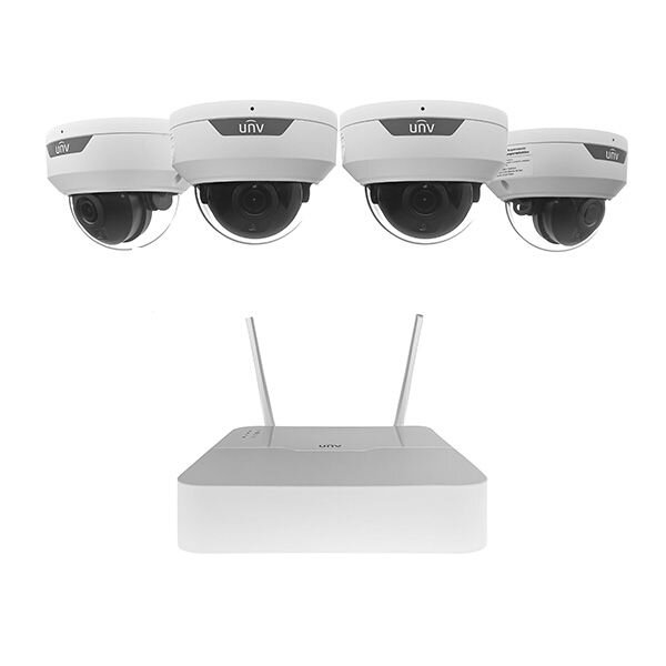 UNV 4-Channel WiFi Kit with Vandal Dome Cameras