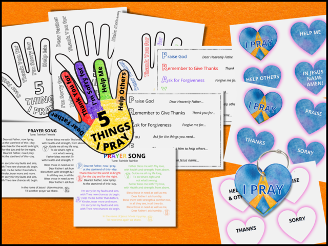 HOW TO PRAY 5 STEPS OF PRAYER HAND CRAFT FOR KIDS