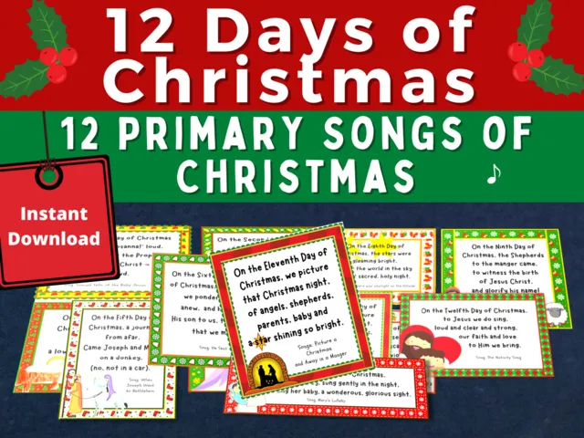 12 days of Christmas Symbols Cards (meanings and scripture references)