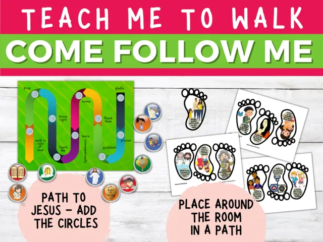 Teach me to walk in the light come follow me primary singing time games bundle