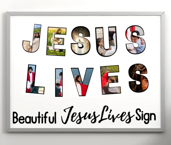 jesus lives printable sign pictures of jesus resurrection, easter story