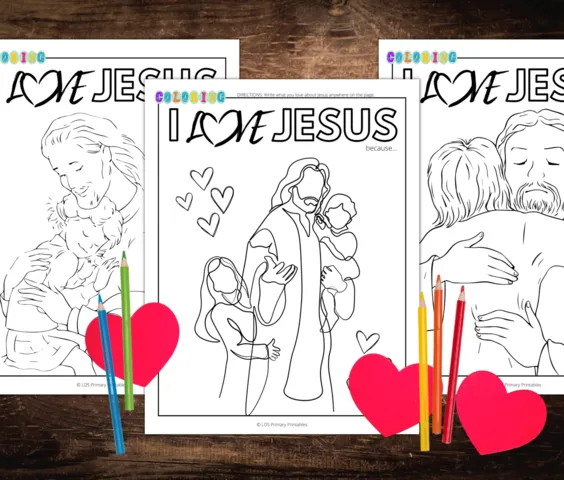 I love Jesus coloring pages