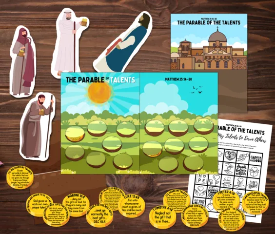 parable of the talents bible story lesson and craft for kids