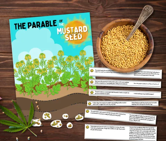 parable of the mustard seed kids bible lessons, printables and activities