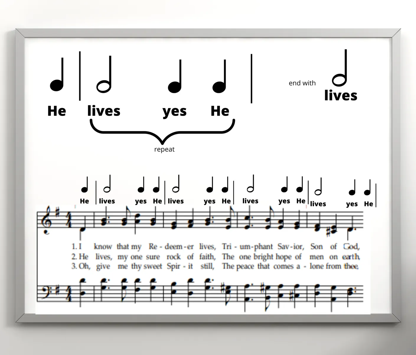 my redeemer lives lds hymn #135 primary singing time ideas