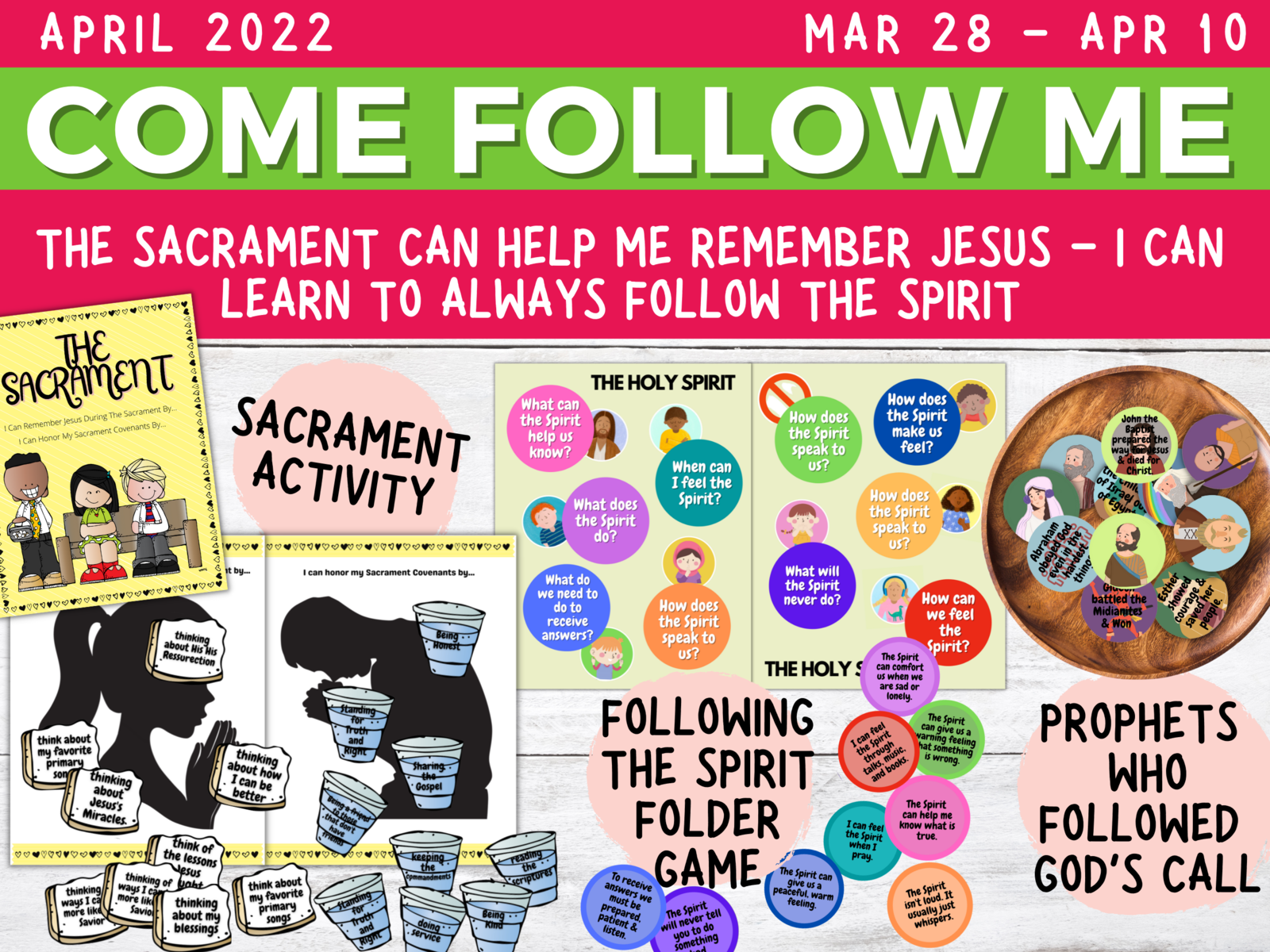 Come Follow Me April 2022 Old Testament Primary Song &amp; Lesson Activities
