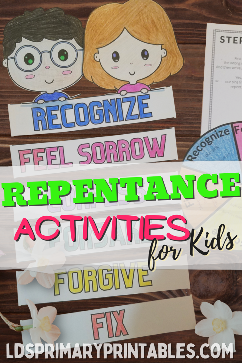 Repentance Lesson Resource Ideas & Activities (Come Follow Me Families