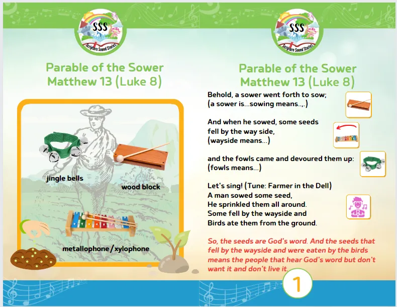 parable of the sower (matthew 13; Luke 8) sound story