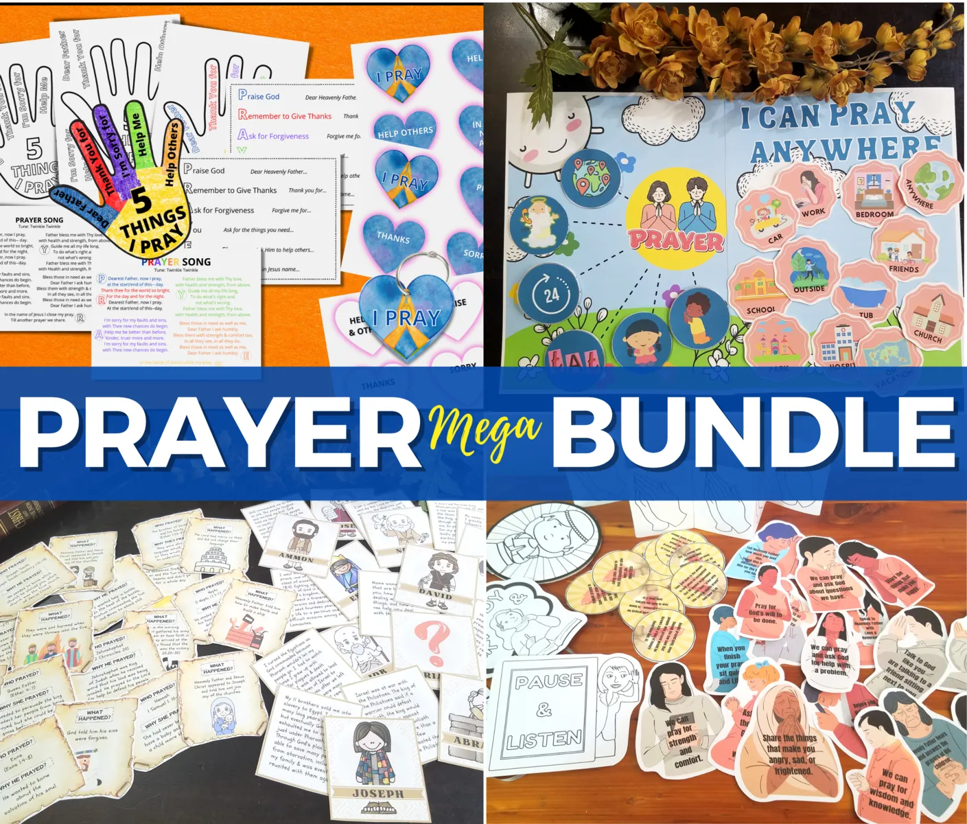 prayer kids craft and activities mega bundle