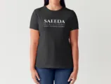 Saeeda White Letter/Blk Shirt