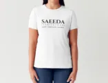 Saeeda Black Letter/White Shirt