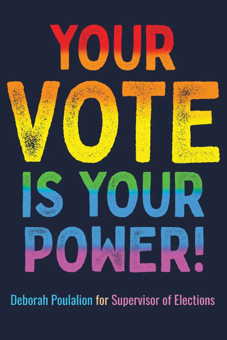 Your Vote is Your Power - words in Rainbow colors
