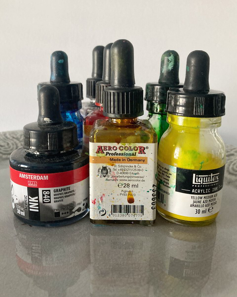 Ink Sources Acrylic ink i mixed media