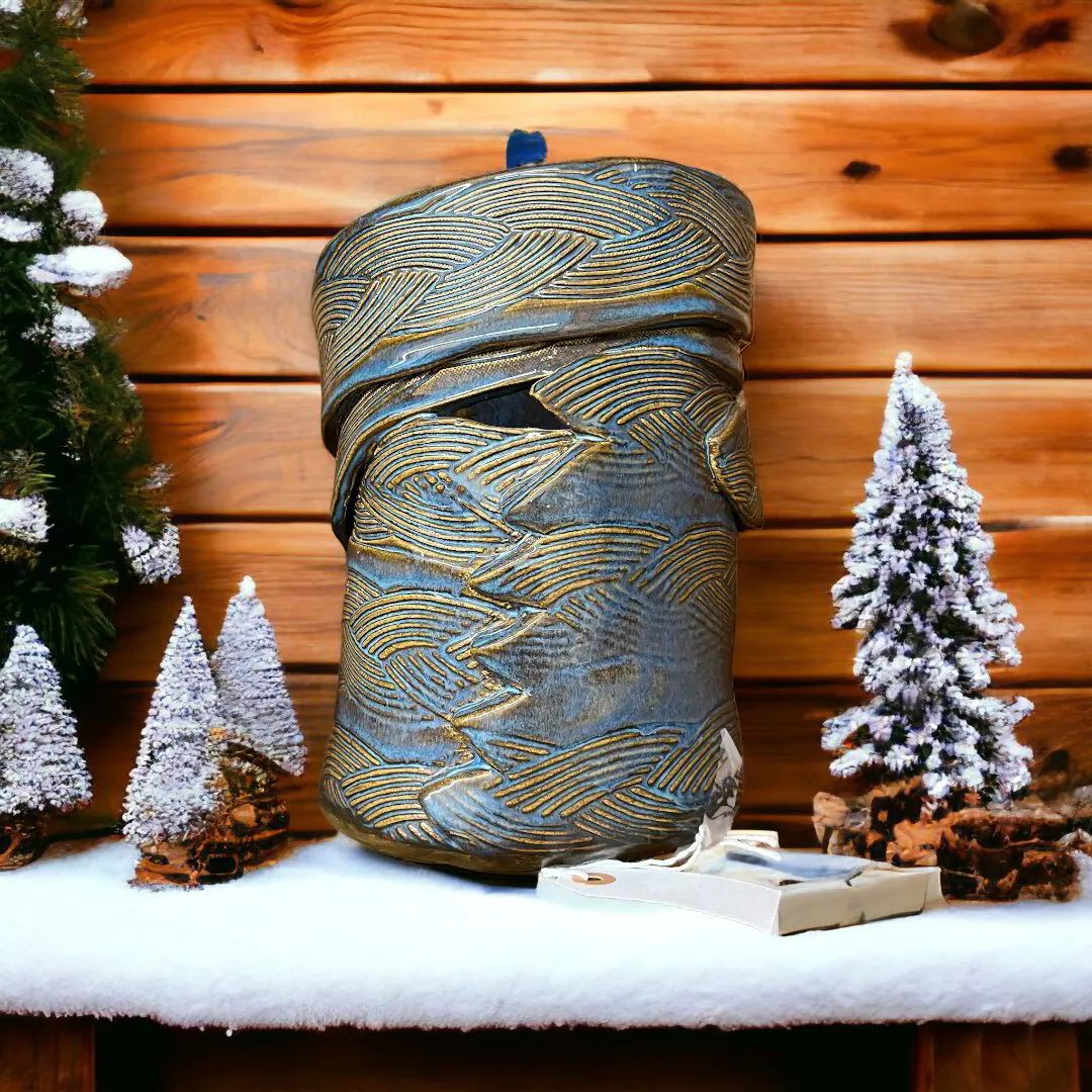 Handmade Freeform Pottery Vase 