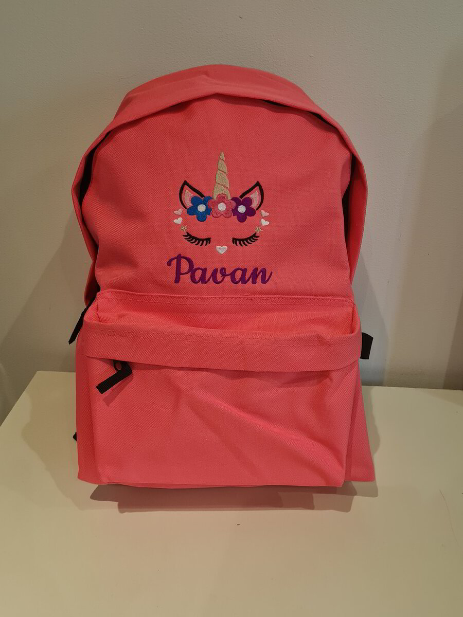 Pink Backpack with Name