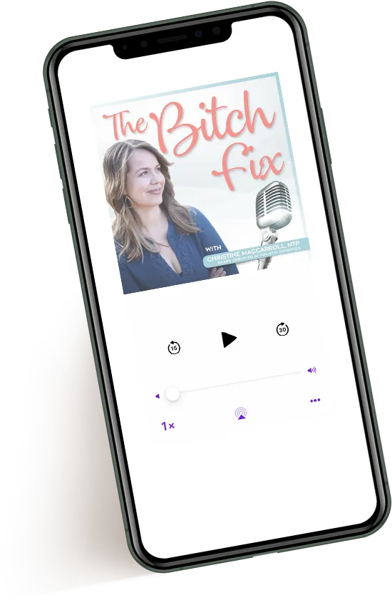 the bitch fix podcast playing in music player on iPhone