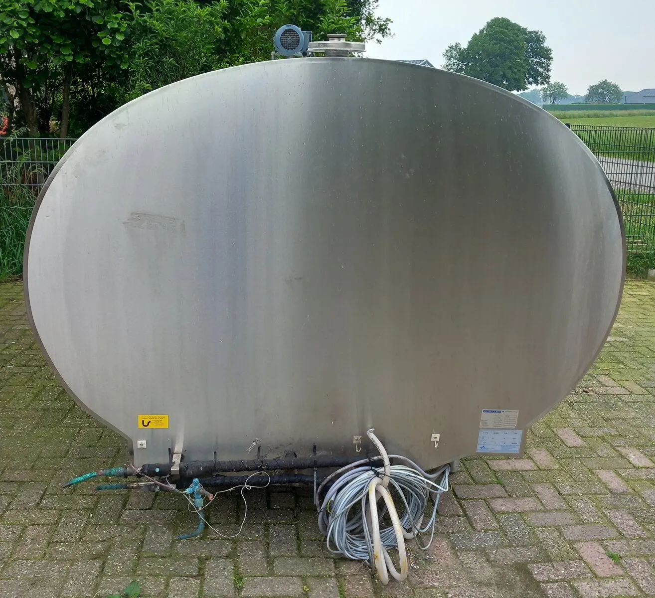 Mueller o-1750, 7.000 liter milk cooling tank