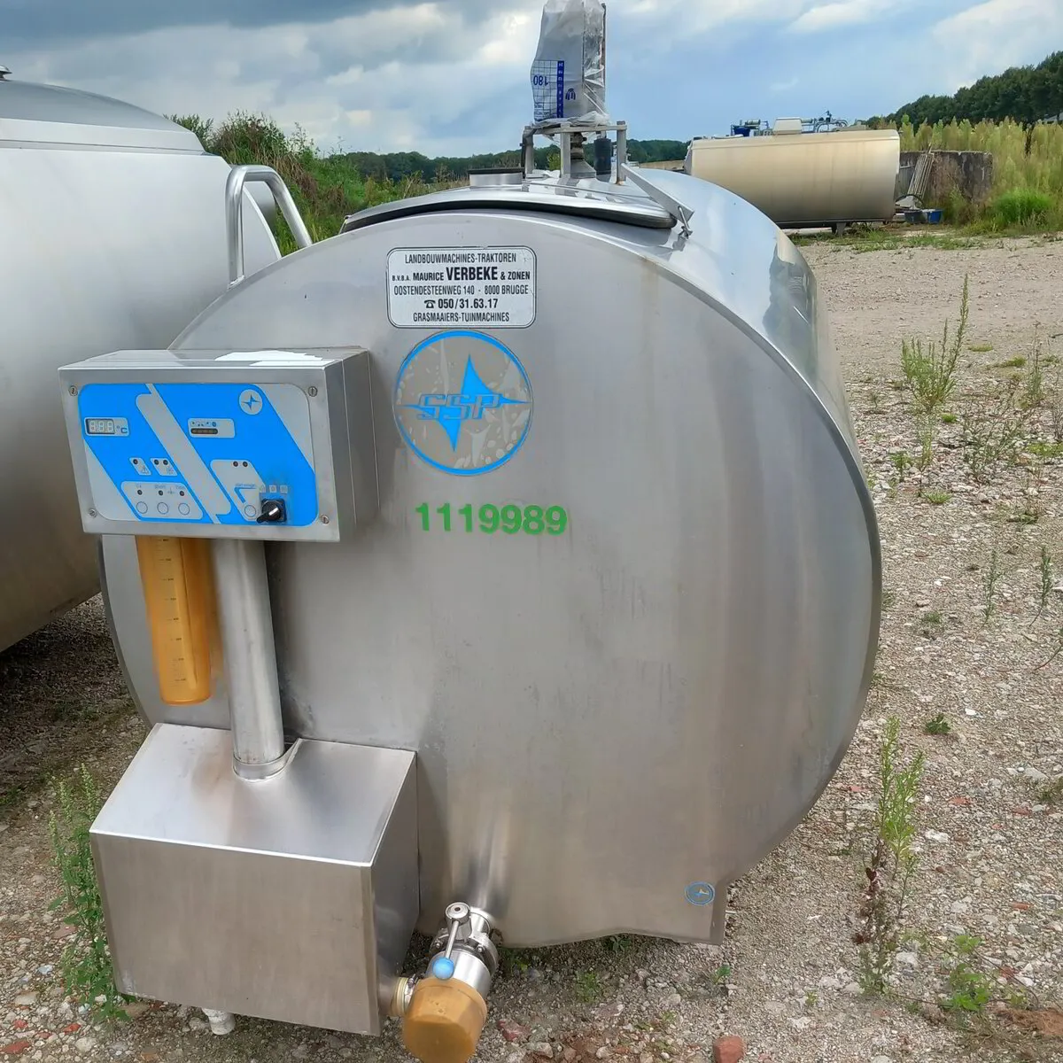 Mueller P-1700 1800 liter, milk cooling tank