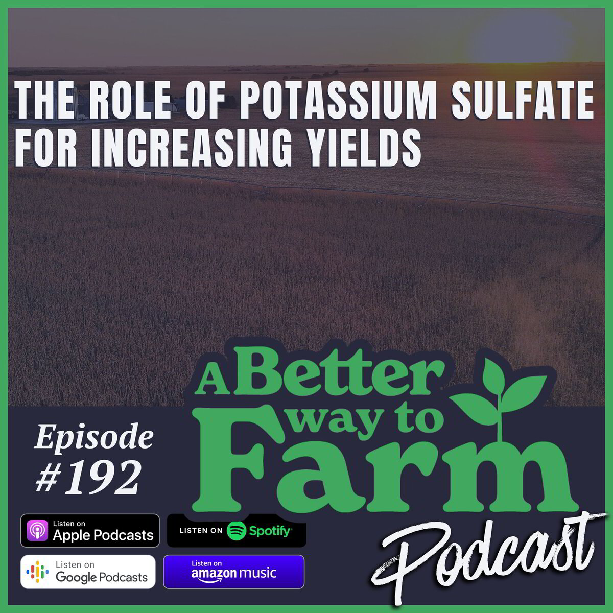 192 The Role of Potassium Sulfate for Increasing Yields