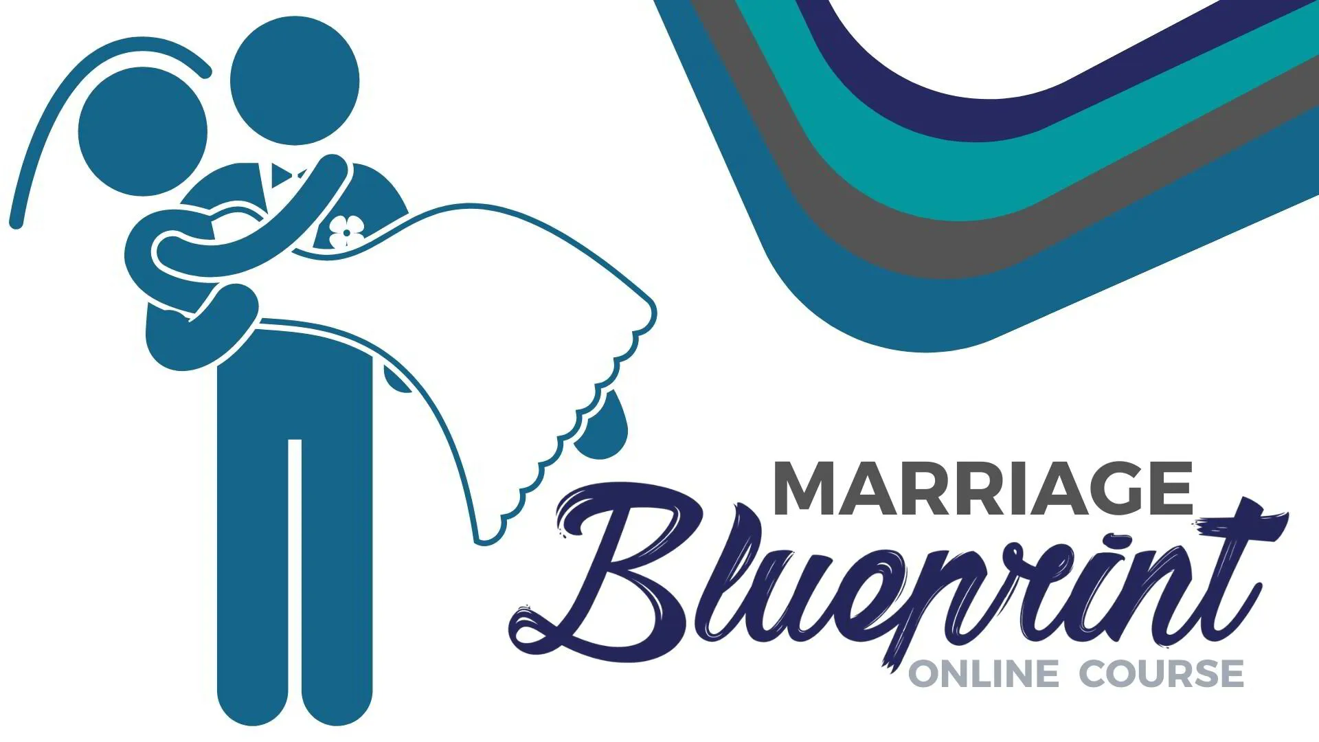 Marriage Blueprint logo with man carrying a woman