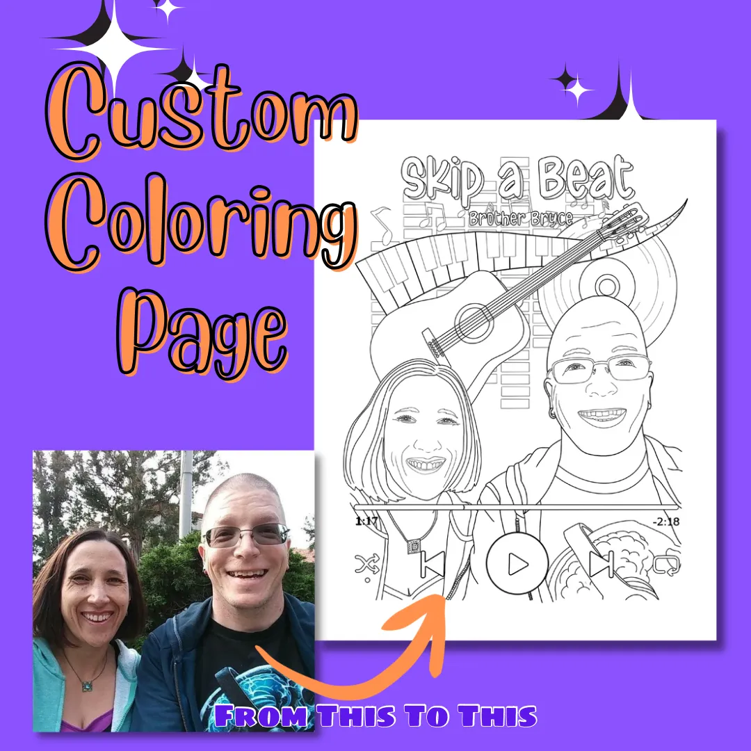 Custom & 100% Unique Coloring Page