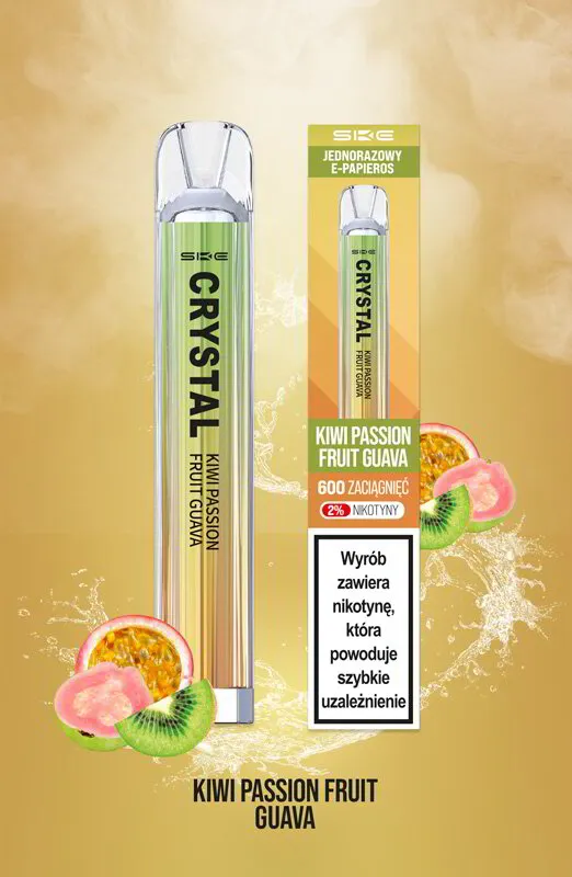 Zdjęcie cytryny, e-papierosa Crystal i owocu guawy, symbolizujące świeży początek.