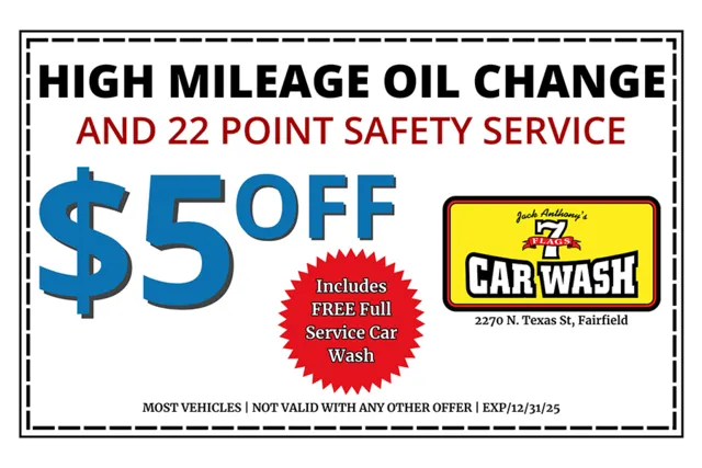 $5 Off High mileage Oil Change