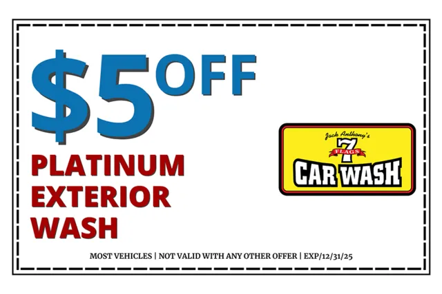 $5 off Platinum Exterior Wash