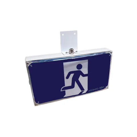 Blue Emergency Exit LED Sign 32m