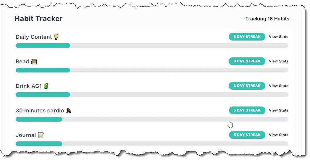 Let's Goal habit tracker with streaks