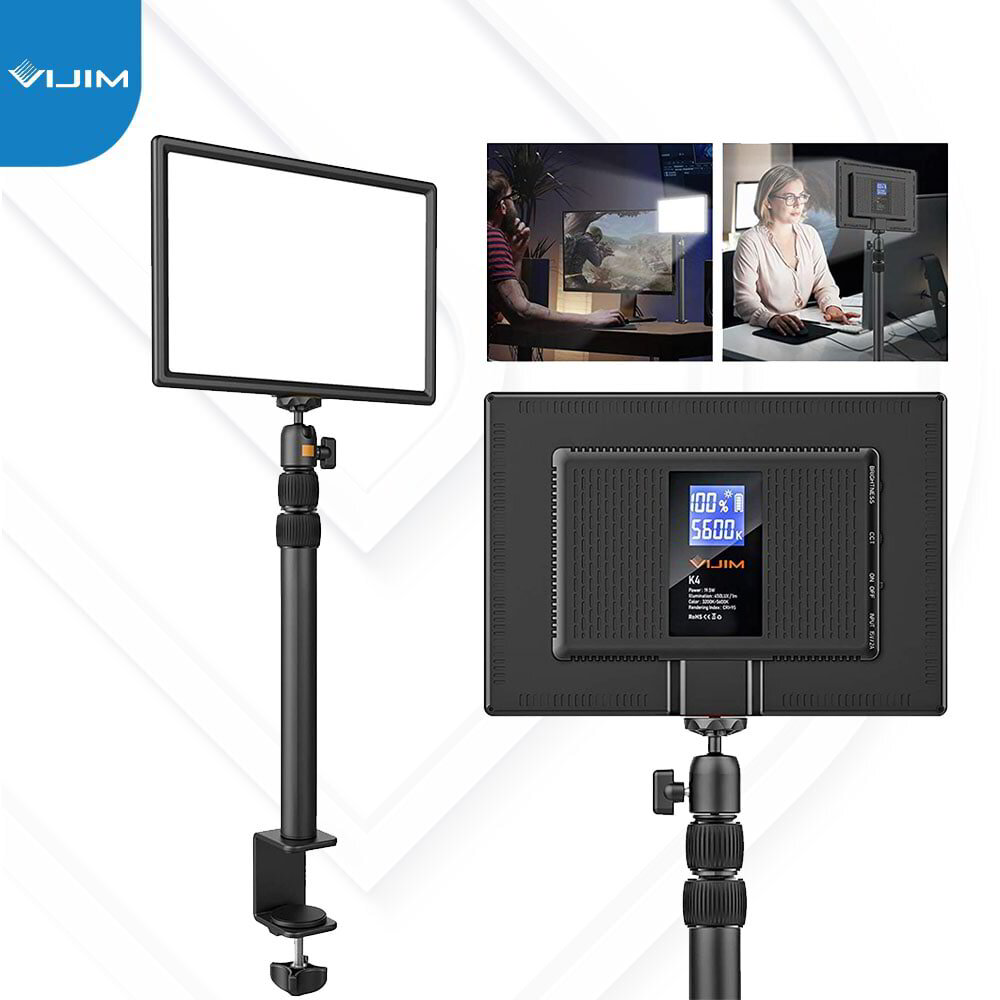 desk mount video light