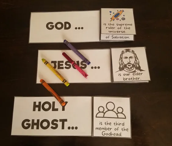 godhead lds primary lesson activity godhead printable craft coloring flipbook