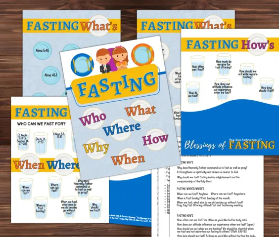 fasting folder game printable lesson lds primary come follow me families 