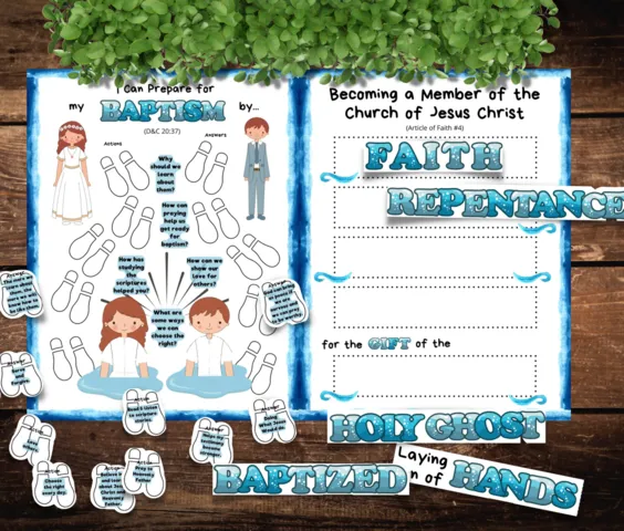 being baptized and becoming a member of the church kids game printable