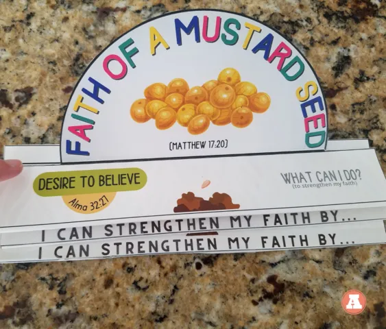 faith as a mustard see bible kids craft flipbook