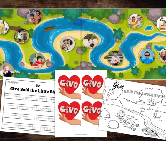 giving give said little stream kids lesson printables kids bible, come follow me lds