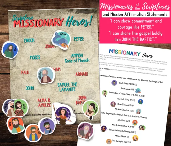 Scripture Missionary Heros missionaries bible game printable for kids
