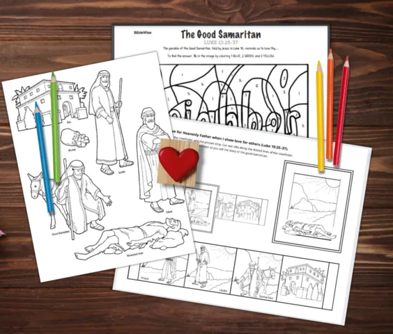 good samaritan coloring pages for kids FREE 