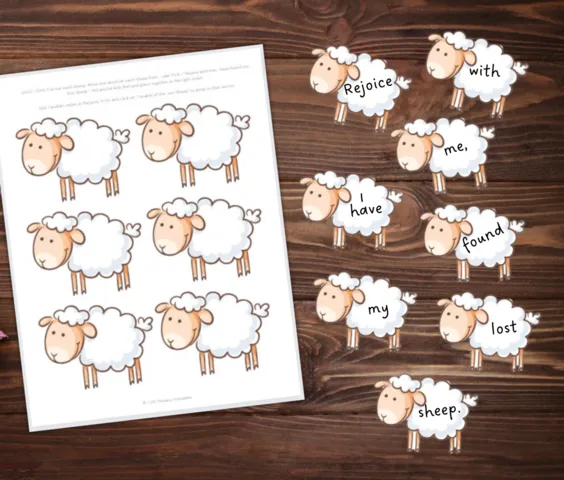 parable of the lost sheep sheep printable game